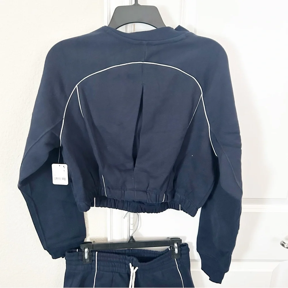 NWT Free People Seeing Double Logo Matching Set Sweatshirt Shorts
